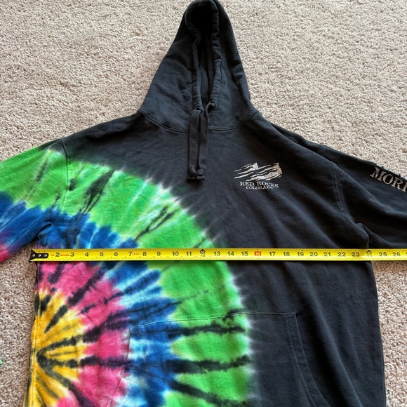 Red Rocks Amphitheater Colorado Colorful Tie-Dye Hoodie Size XL - Picture 5 of 8